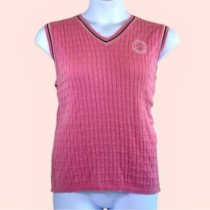 Ashford Women’s XL Pink Golf Vest - RARE & VINTAGE 2002 US Open Bethpage Black